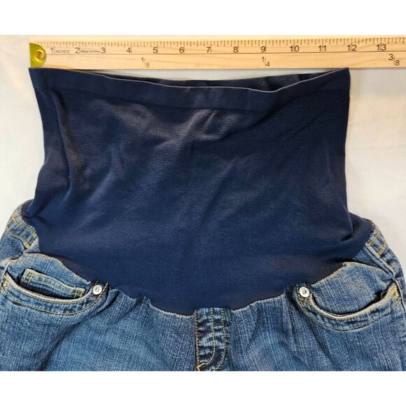 Oh Baby Motherhood Maternity Jean Capri Crops Womens Size Large 20" Inseam - Picture 5 of 12